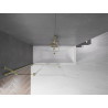 Mexen Velar paravan de cadă cu 2 aripi glisante 110 x 150 cm, transparent, auriu periat - 896-110-000-01-55