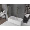 Mexen Velar paravan de cadă cu 2 aripi glisante 120 x 150 cm, transparent, auriu periat - 896-120-000-01-55