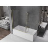 Mexen Velar paravan de cadă cu 2 aripi culisante 130 x 150 cm, transparent, auriu periat - 896-130-000-01-55