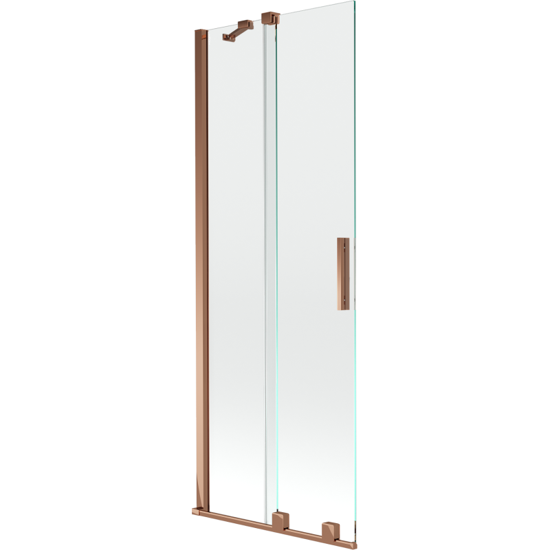 Mexen Velar panou de cadă cu 2 aripi glisante 75 x 150 cm, transparent, aur roz - 896-075-000-01-60