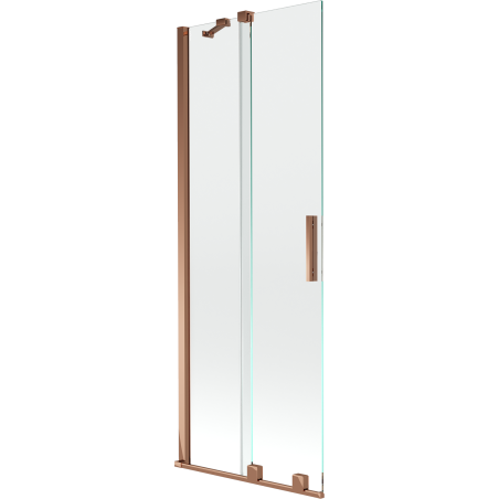 Mexen Velar kettős tolóajtós fürdőkádparaván, 75 x 150 cm, átlátszó, rózsaarany - 896-075-000-01-60