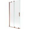 Mexen Velar paravan cadă 2-aripi culisant 90 x 150 cm, transparent, Roz-auriu - 896-090-000-01-60