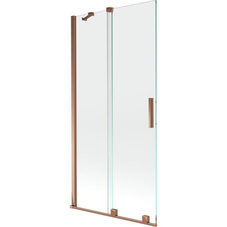 Mexen Velar 2-szárnyas, eltolható kádkabin 95 x 150 cm, átlátszó, rózsaszín arany - 896-095-000-01-60