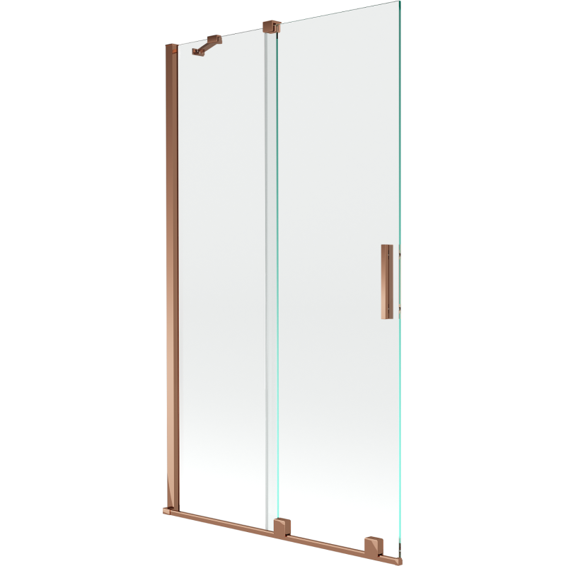 Mexen Velar paravan cadă 2-aripi culisant 100 x 150 cm, transparent, Roz-auriu - 896-100-000-01-60