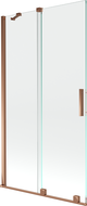 Mexen Velar paravan cadă cu 2 canaturi glisant 100 x 150 cm, transparent, aur roz - 896-100-000-01-60