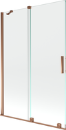 Mexen Velar paravan de baie cu 2 panouri glisante 120 x 150 cm, transparent, aur roz - 896-120-000-01-60