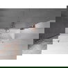 Mexen Velar paravan cadă 2-aripi culisant 130 x 150 cm, transparent, Roz-auriu - 896-130-000-01-60