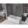 Mexen Velar paravan de cadă 2-panou glisant 140 x 150 cm, transparent, aur roz - 896-140-000-01-60