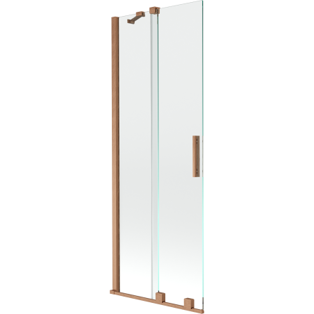 Mexen Velar paravan cadă 2-aripi culisant 70 x 150 cm, transparent, Cupru cu aspect periat - 896-070-000-01-65