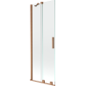 Mexen Velar 2 szárnyas, toló kádparaván 70 x 150 cm, átlátszó, kefélt réz - 896-070-000-01-65