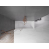 Mexen Velar 2-szárnyú toló kádparaván 70 x 150 cm, átlátszó, kefe hatású réz kivitel - 896-070-000-01-65