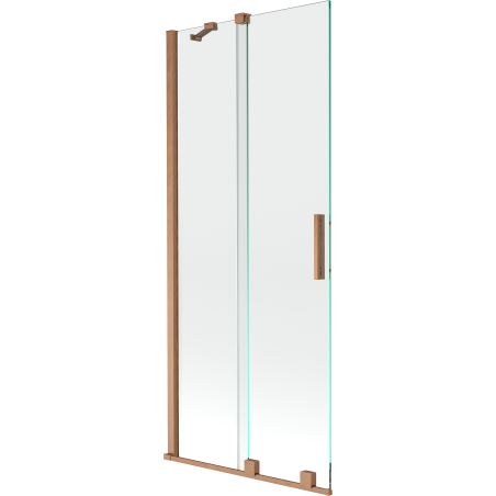 Mexen Velar mexen velar 2-szárnyú tolható kádparaván 80 x 150 cm, átlátszó, kefélt réz - 896-080-000-01-65