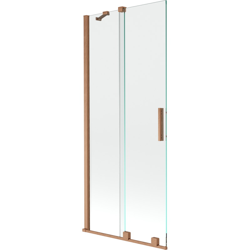 Mexen Velar paravan cadă 2-aripi culisant 85 x 150 cm, transparent, Cupru cu aspect periat - 896-085-000-01-65