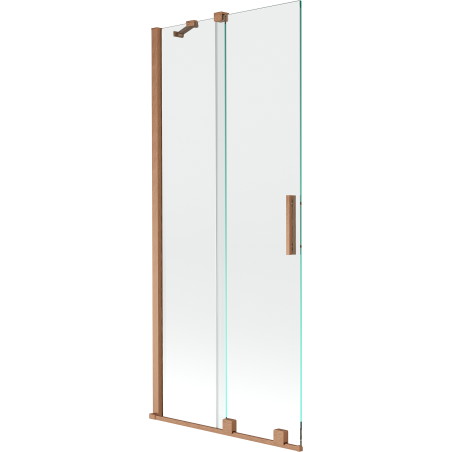 Mexen Velar paravan cadă 2-aripi culisant 85 x 150 cm, transparent, Cupru cu aspect periat - 896-085-000-01-65