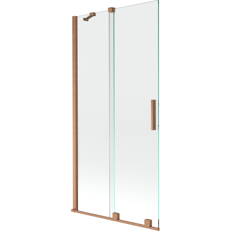 Mexen Velar paravan cadă 2-aripi culisant 90 x 150 cm, transparent, Cupru cu aspect periat - 896-090-000-01-65