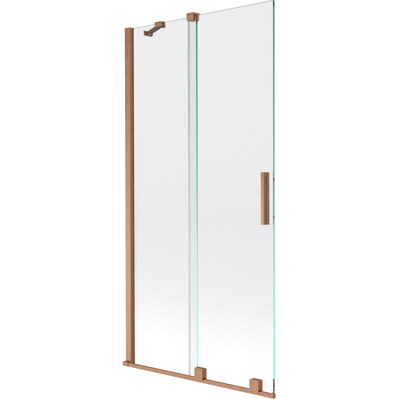Mexen Velar paravan de cada cu 2 uși glisante 90 x 150 cm, transparent, cupru periat - 896-090-000-01-65