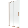 Mexen Velar paravan cadă 2-aripi culisant 90 x 150 cm, transparent, Cupru cu aspect periat - 896-090-000-01-65