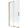 Mexen Velar paravan de cada cu 2 uși glisante 90 x 150 cm, transparent, cupru periat - 896-090-000-01-65