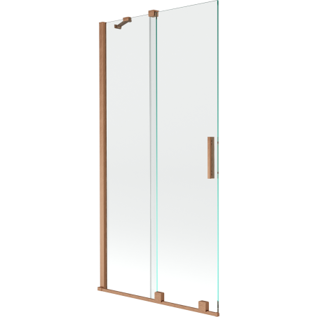Mexen Velar paravan de baie cu 2 uși glisante 95 x 150 cm, transparent, cupru periat - 896-095-000-01-65