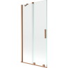 Mexen Velar paravan cadă 2-aripi culisant 95 x 150 cm, transparent, Cupru cu aspect periat - 896-095-000-01-65