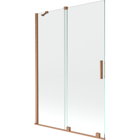 Mexen Velar paravan de baie cu 2 panouri glisante 120 x 150 cm, transparent, cupru periat - 896-120-000-01-65