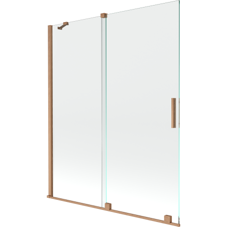 Mexen Velar paravan de cadă 2 uși culisante 140 x 150 cm, transparent, cupru periat - 896-140-000-01-65
