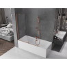 Mexen Velar paravan de cadă cu 2 aripi glisante 140 x 150 cm, transparent, cupru periat - 896-140-000-01-65