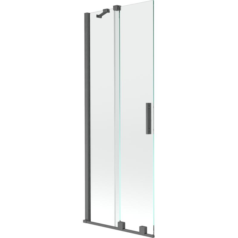 Mexen Velar paravan pentru cadă, cu 2 uși culisante, 70 x 150 cm, transparent, gri armă periat - 896-070-000-01-66