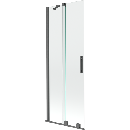 Mexen Velar paravan pentru cadă, cu 2 uși culisante, 70 x 150 cm, transparent, gri armă periat - 896-070-000-01-66
