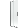 Mexen Velar 2 szárnyas kádparaván mozgatható 70 x 150 cm, Átlátszó, szálcsiszolt gun gray - 896-070-000-01-66