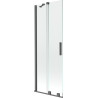 Mexen Velar paravan cadă 2-aripi culisant 70 x 150 cm, transparent, gun gray cu aspect periat - 896-070-000-01-66