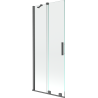 Mexen Velar paravan cadă 2-aripi culisant 85 x 150 cm, transparent, gun gray cu aspect periat - 896-085-000-01-66