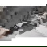 Mexen Velar paravan cadă 2-aripi culisant 85 x 150 cm, transparent, gun gray cu aspect periat - 896-085-000-01-66