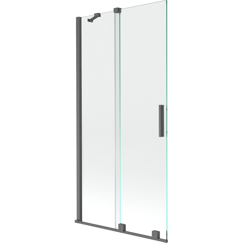 Mexen Velar paravan de baie cu 2 aripi culisante 90 x 150 cm, transparent, gri armă periat - 896-090-000-01-66