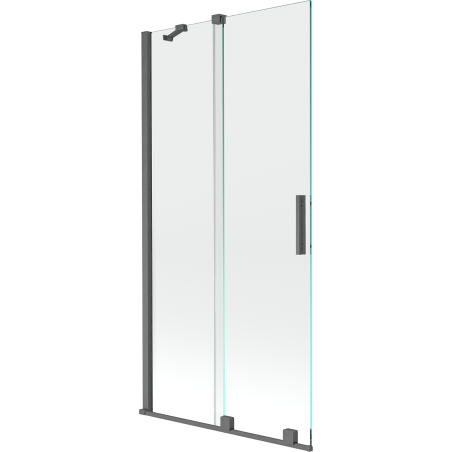 Mexen Velar paravan de duș cu 2 uși glisante 90 x 150 cm, transparent, gri metalic periat - 896-090-000-01-66