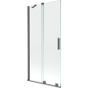 Mexen Velar paravan de duș cu 2 uși glisante 90 x 150 cm, transparent, gri metalic periat - 896-090-000-01-66