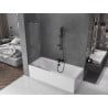 Mexen Velar paravan de duș cu 2 uși glisante 90 x 150 cm, transparent, gri metalic periat - 896-090-000-01-66