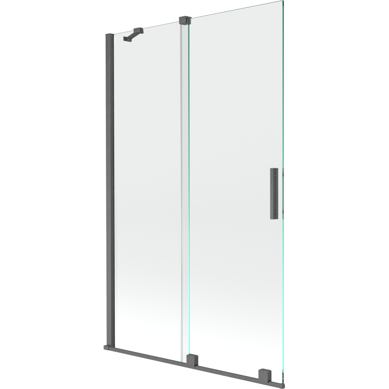 Paravan de cadă Mexen Velar cu 2 uși glisante 110 x 150 cm, transparent, gri periat - 896-110-000-01-66