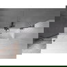 Mexen Velar paravan cadă 2-aripi culisant 110 x 150 cm, transparent, gun gray cu aspect periat - 896-110-000-01-66