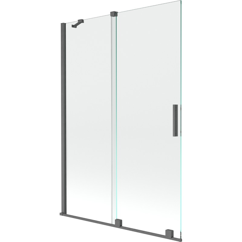 Mexen Velar paravan de baie din 2 aripi glisante 120 x 150 cm, transparent, gri pistol periat - 896-120-000-01-66