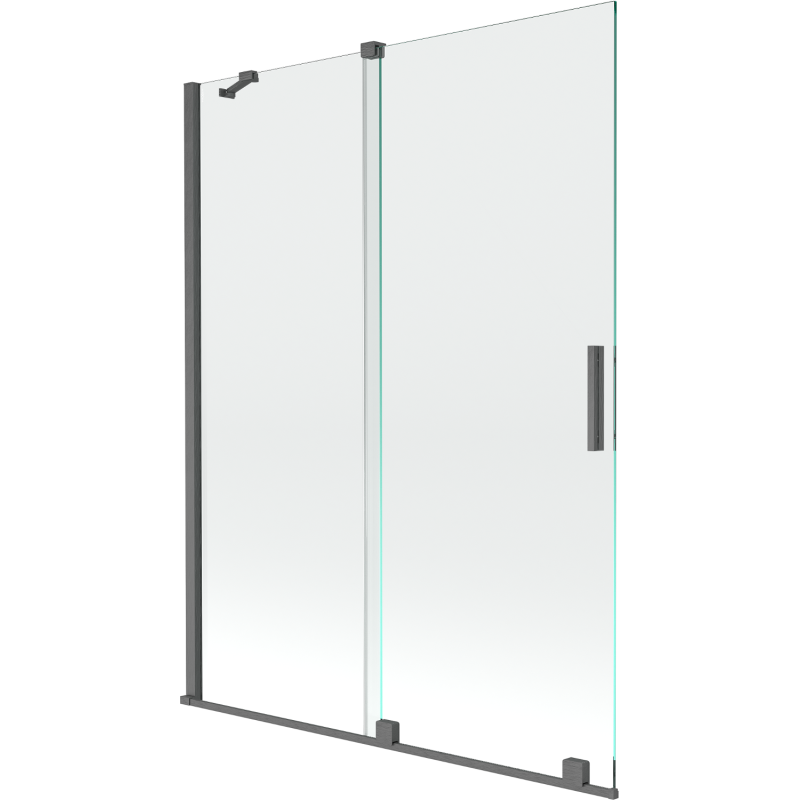 Mexen Velar paravan de duș cu 2 uși glisante 130 x 150 cm, transparent, gri pistol periat - 896-130-000-01-66