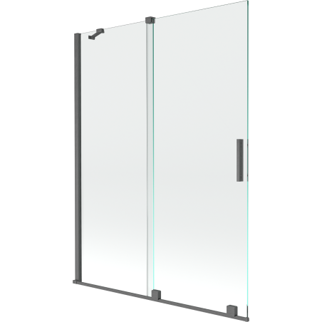 Mexen Velar paravan de duș cu 2 uși glisante 130 x 150 cm, transparent, gri pistol periat - 896-130-000-01-66