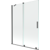 Mexen Velar paravan de duș cu 2 uși glisante 130 x 150 cm, transparent, gri pistol periat - 896-130-000-01-66