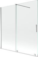 Mexen Velar paravan cadă 2-aripi culisant 160 x 150 cm, transparent, Crom - 896-160-000-01-01