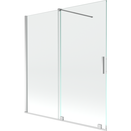 Mexen Velar paravan pentru cadă, cu 2 uși glisante, 150 x 150 cm, transparent, crom - 896-150-000-01-01