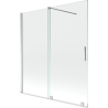 Mexen Velar paravan cadă 2-aripi culisant 150 x 150 cm, transparent, Crom - 896-150-000-01-01