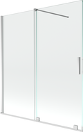 Mexen Velar paravan cadă 2-aripi culisant 150 x 150 cm, transparent, Crom - 896-150-000-01-01