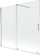 Mexen Velar paravan cadă 2-aripi culisant 170 x 150 cm, transparent, Crom - 896-170-000-01-01