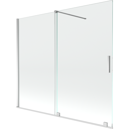 Mexen Velar paravan de cadă cu 2 aripi glisante 180 x 150 cm, transparent, crom - 896-180-000-01-01