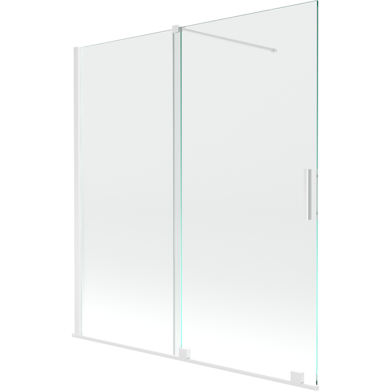 Mexen Velar paravan cadă de duș cu 2 uși glisante 150 x 150 cm, transparent, alb - 896-150-000-01-20